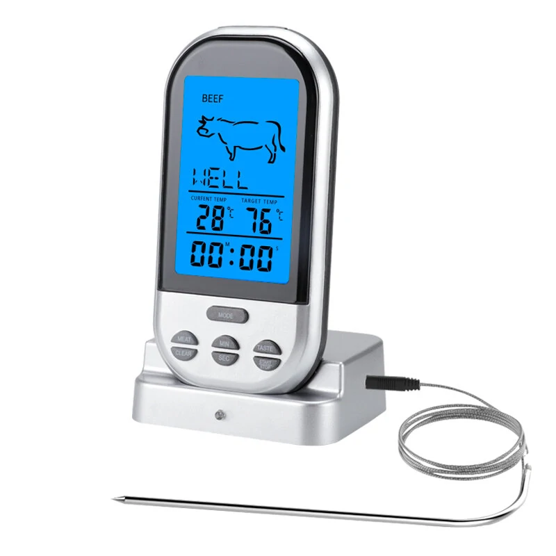 AGSIVO TS-BN52 Digital Meat Food Thermometer Instant Read Food Thermometer Timer Alarm for Cooking / Grilling / BBQ (image for) AGSIVO TS-BN52 Digital Meat Food Thermometer Instant Read Food Thermometer Timer Alarm for Cooking / Grilling / BBQ