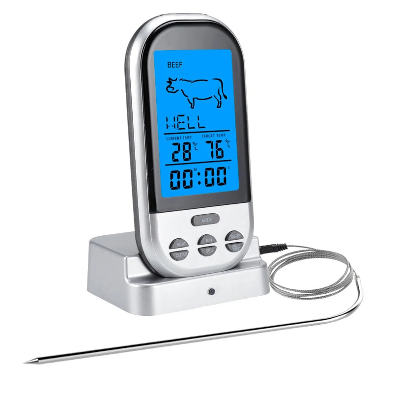 (image for) AGSIVO TS-BN52 Digital Meat Food Thermometer Instant Read Food Thermometer Timer Alarm for Cooking / Grilling / BBQ